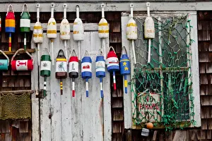 Americana Prints: Lobster Bouys, Rockport Harbor, Massachusetts, USA