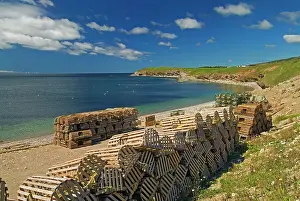Newfoundland Prints: Lobster traps in St. George's Bay Port Au Port Peninsula Newfoundland & Labrador