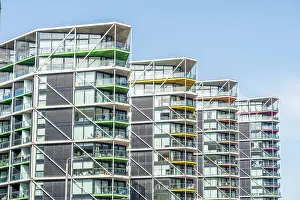 Apartments Prints: Local architecture, Battersea, London, England, UK