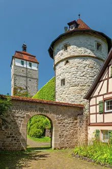 Baden Wuerttemberg Prints: Local Museum at the Town Wall with Stadttorturm Tower and Sixischer Turm Tower