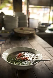 Plate Prints: Local Restaurant, Vang Vieng, Laos, Indochina, Asia