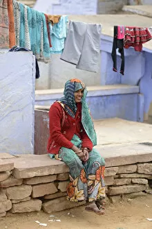 Images Dated 4th June 2013: Local woman in City of Karauli, Rajasthan, India