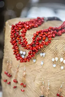 For Sale Prints: Locally made Jewellery for sale, Anse Source D Argent beach, La Digue, Seychelles