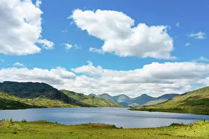 Loch Arklet with mountains in background, Loch Lomond and The Trossachs National Park, Trossachs, Stirling, Scotland