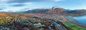 North West Scotland Prints: Loch Eli with snow capped Ben Nevis and Fort William