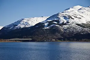 Activity Prints: Loch Linnhe, Scotland. The sun snow covered peaks of Beinn a Bheithir behind
