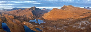 Sutherland Prints: Lochan an Ais and moutain landscape