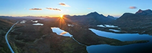 Sutherland Prints: Lochan an Ais and moutain landscape