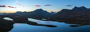 Sutherland Prints: Lochan an Ais and moutain landscape