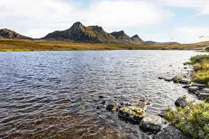 Scottish Mountain Prints: Lochan Hakel and Ben Loyal, Sutherland, Highlands, Scotland, United Kingdom