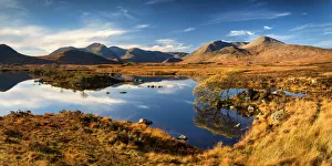 Lochan na h-Achlaise Autumn Reflections, Rannoch Moor, Highlands, Scotland