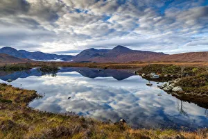 Horizontals Prints: Lochan na h-Achlaise Reflections, Rannoch Moor, Highlands, Scotland