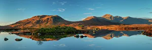 Highland Region Prints: Lochan na h-Achlaise Reflections, Rannoch Moor, Highland Region, Scotland