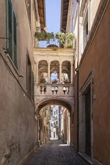 Loggia Prints: The loggia of Palazzo Cremona, a XVIIIth Century building in Segni, province of Rome