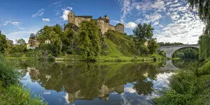 Dwellings Gallery: Loket Castle and bridge over Ohre river, Loket, Sokolov District, Karlovy Vary Region