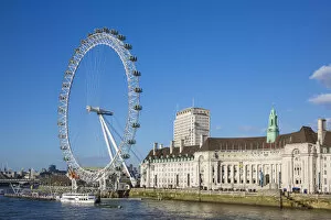 Images Dated 21st April 2016: London Eye & County Hall, South Bank, London, England, UK