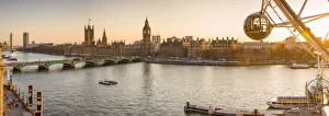 Westminster Prints: London Eye & Houses of Parliament, London, England, UK