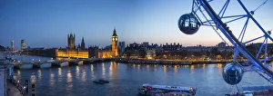 Westminster Prints: London Eye & Houses of Parliament, London, England, UK