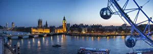 Images Dated 8th May 2013: London Eye & Houses of Parliament, London, England, UK