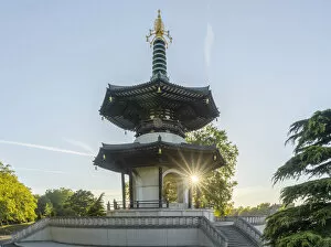 Images Dated 15th September 2020: The London Peace Pagoda, Battersea Park, London, England, UK