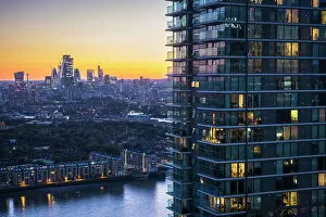 Images Dated 20th July 2022: London skyline from Canary Wharf, London, England, UK