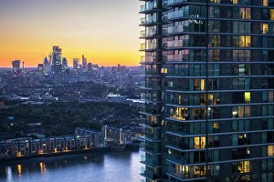 Images Dated 20th July 2022: London skyline from Canary Wharf, London, England, UK