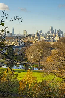 Greenwich Prints: London skyline from Greenwich Park, Greenwich, London, England, UK