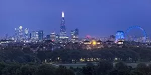 Images Dated 21st May 2014: London skyline with the Shard above Hyde Park, London, England, UK
