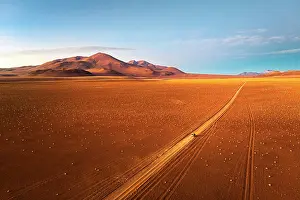 High Altitude Prints: Lonely track through the high desert, Puna, Argentina