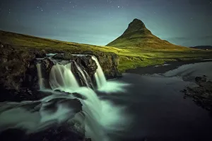 Long exposure andscape with waterfalls. Kirkjufell Mountain, Snaefellsnes peninsula Long exposure andscape with waterfalls. Kirkjufell Mountain, Snaefellsnes peninsula