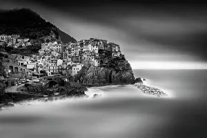 Manarola Prints: Long exposure image, Manarola, Cinque Terre, Liguria, Italy