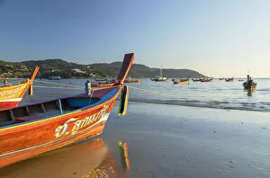 Images Dated 19th March 2020: Long tail boats on Kata Beach, Phuket, Thailand