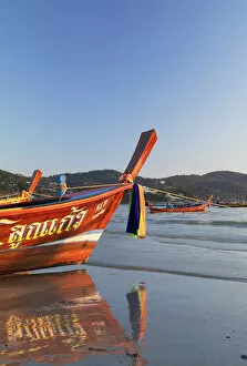 Images Dated 19th March 2020: Long tail boats on Kata Beach, Phuket, Thailand