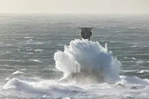 Wind Prints: Longships Lighthouse during Storm Eunice 18th February 2022