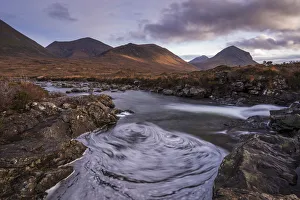 Allt Dearg Mor Prints: Looking over Allt Dearg Mor River to Marsco