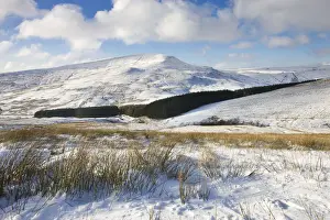 Powys Prints: Looking towards Fan Fawr mountain from the snow covered slopes of Pen y Fan