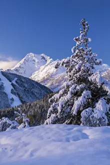 Ski Slopes Prints: Looking towards Mount Torena and the ski slopes in Aprica from Mount Padrio. Aprica