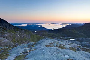 Looking towards Stavanger at dusk from the Light Fjord, Norway, RF Looking towards Stavanger at dusk from the Light Fjord, Norway, RF