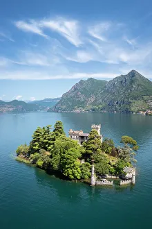 Brescia District Prints: Loreto Island on Iseo lake. Montisola, Brescia province, Lombardy, Italy