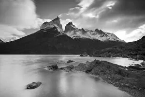 Images Dated 26th November 2019: Los Cuernos mountains viewed from Lago Nordenskjold, Torres del Paine National Park