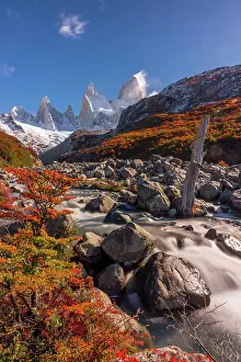 Moutnains Prints: Los Glaciares National Park near El Chalten with Fitzroy peak in the background