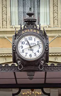New Orleans Prints: Louisiana, New Orleans, Adlerss Signature Storefront Clock, Since 1910, Jewelry