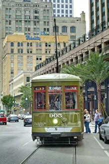 Images Dated 30th January 2015: Louisiana, New Orleans, Canal Street, Saint Charles Streetcar, Oldest Continuously