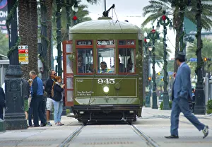 Louisiana, New Orleans, Canal Street, Saint Charles Streetcar, Oldest Continuously Louisiana, New Orleans, Canal Street, Saint Charles Streetcar, Oldest Continuously