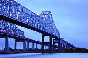 Louisiana, New Orleans, Crescent City Connection Bridges, Twin Cantilever Bridges