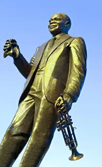 Images Dated 30th January 2015: Louisiana, New Orleans, Louis Armstrong Park, Statue Of Louis Armstrong, The Father