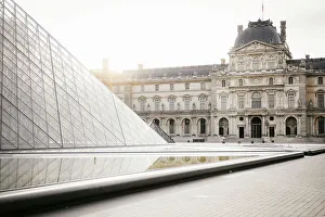 Paris Prints: Louvre museum, Paris, Ile de France, France