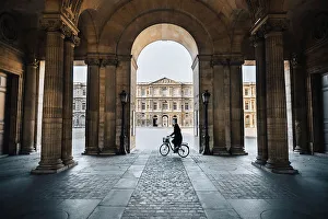 Paris Prints: Louvre museum, Paris, Ile de France, France