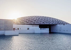 Arabian Peninsula Collection: Louvre Museum at sunset, Abu Dhabi, United Arab Emirates
