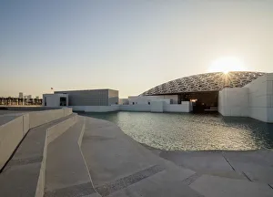 Louvre Museum at sunset, Abu Dhabi, United Arab Emirates
